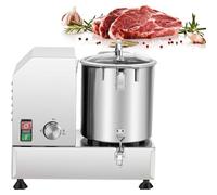 Hachoir À Viande Et Légumes Haute Performance 1200/1800 W - Robot Culinaire Professionnel, Hachoir-Trancheur Électrique, Avec Bol Amovible En Acier Inoxydable, Pour Viande, Légumes Et Fruits, 6 L Ou