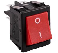 Hachoir à viande - Interrupteur à bascule rouge - Interrupteur de rechange pour hachoir à viande - Interrupteur principal lumineux à 4 broches