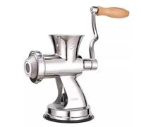 Hachoir à viande manuel argenté avec ventouse et pince, machine à saucisses maison en acier inoxydable, robot de bœuf haché et légumes, passe au lave-vaisselle