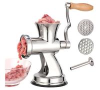 Hachoir à viande manuel avec remplissage de saucisses, pièces amovibles pour un nettoyage facile, idéal pour hacher la viande et le remplissage de légumes