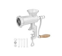 VEVOR Hachoir à Viande Manuel en Fonte Hachoir Manuel à Manivelle 2 Plaques de Broyage 5/8 mm Poussoir à Saucisses Fixation Ferme Améliorée par Serre-Joint pour Broyage de la Viande Boucherie Maison