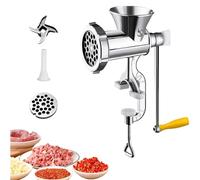 Hachoir à viande manuel pour usage domestique, hachoir à viande et poussoir à saucisses en acier inoxydable, pour machine à saucisses, nouilles aux légumes, poivre S
