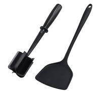 Hachoir à Viande Manuel, Ustensile de Hachoir à Viande Hachée, avec 1 Spatule, pour Bœuf, pour Burgers de Viande, Légumes et Fruits, Résistant à la Chaleur, Antiadhésif