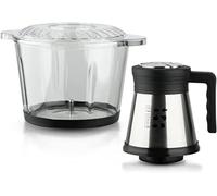 Hachoir à Viande, mélangeur Alimentaire, Bol en Verre 800 W 3 L, Fouet électrique à 2 Vitesses, Hachoir à Viande, hachoirs for légumes, Fruits, glaçons, Noir (Couleur : Svart, Taille : Svart) (Color