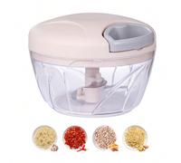 Hachoir à viande ménager manuel 500 ml, hachoir à ail, coupe-légumes multifonction, écrase-ail, robot de cuisine, coupe-légumes, presse-fruits, écrase-oignon, accessoires de cuisine ABS