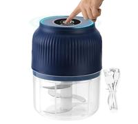 Hachoir à Viande Mini - ABS Métal 12x8cm | Mini hachoir électrique pour viande et ail, coupe-légumes | Robot culinaire ergonomique à bouton-poussoir, pour pommes de terre, porc, carottes,