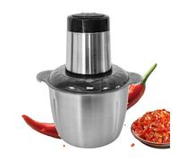 Hachoir À Viande | Mixeur Électrique Polyvalent | Robot Culinaire Multifonction Compact En Acier Inoxydable 2L Pour Préparation De Repas Haché Burgers Oignons Cuisine Maison