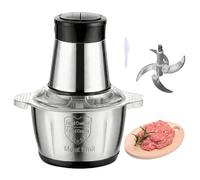Hachoir à viande multifonctionnel en acier inoxydable, hachoir à viande électrique de grande capacité de 5 L en acier inoxydable for viande, oignons, fruits, légumes, aliments for bébés(3L)