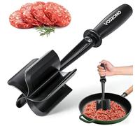 Hachoir à viande pour hamburger, presse-purée et broyeur de qualité supérieure résistant à la chaleur pour bœuf haché, dinde hachée et plus encore, hachoir à bœuf haché en nylon et fourchette à