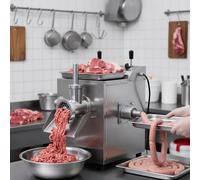 Hachoir à viande professionnel 6,35 kg/min pour la transformation de la viande, la fabrication de saucisses et la restauration, avec lame de coupe de 5 mm, disque perforé, accessoires pour le corps du