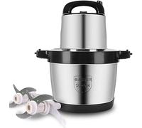 Hachoir à Viande, Robot Alimentaire 6L, Bol en Acier Inoxydable, 4 Lames Aiguisées, 1000W, Hachoir Grande Capacité pour Viande, Légumes, Fruits