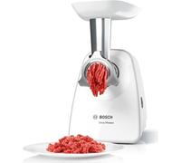 Hachoir a viande SmartPower - BOSCH - MFW2520W - 2 grilles de hachoir - Garnisseur de saucisses - Blanc