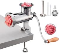 Hachoir à viande VEVOR Manuel Acier inoxydable 5/8mm Machine à saucisses Manivelle Aides culinaires