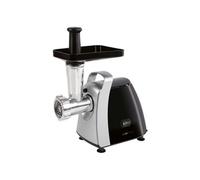Clatronic® Hachoir à viande 1000 W | avec embout pour biscuits/pâtisseries | Hachoir à viande électrique | 3 disques perforés en métal | marche avant et arrière | avec remplissage à saucisses | cou