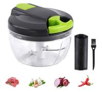 Hachoir ail Manuel avec Cordon Coupe ail Presse Ail 500ML Pour Oignon SaladePesto Persil SaucissonMachine Couper Noix PZCC