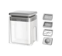 Hachoir Alimentaire avec Récipient,4-en-1 Manuel Multifonction Ustensile de Cuisine | Coupe-Légumes et Hachoir | pour Gingembre Oignon Carotte Tomate Salade Fruit Cuisine à la Maison Pâtisserie Plein