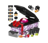 Hachoir Alimentaire, Découpeur Oignon Multifonction et Découpe Aliments, Râpe Fromage et Coupe Oignons Carottes Pommes de Terre Ail Accessoire Indispensable