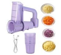 Hachoir alimentaire - Robot de cuisine électrique sans fil - Coupe-fromage - Appareil de préparation rapide pour carottes, concombres, oignons, ail, salade, cuisine,