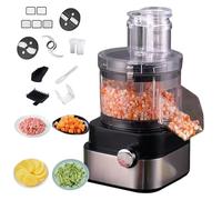 Hachoir automatique de fruits et légumes 600 W | 9 modes de robot alimentaire avec grande capacité de 5000 ml | Vitesse réglable pour carottes, pommes de terre, concombres, porc | Pièces amovibles
