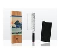 Hachoir avec Saya et Boîte en Bambou - lame 19 cm - Kotai - Acier317 Gris G