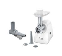Hachoir Bosch MFW2515W 350W Blanc - Plaque 8mm, Débit 1.7kg/min, Sécurité 1500W, 220-240V 50/60Hz, Entonnoir à saucisse, Pieds antidérapants