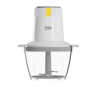 BEKO, Hachoir, Puissance : 500 Watts, Bol plastique contenance 0,5 L, Pulse, 2 lames détachables, Lavable au LV, Antidérapant, Facile à Utiliser, Blanc