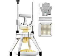 Hachoir commercial pour fruits et légumes de SucceBuy, cubeur alimentaire robuste avec lame de 1/4 de pouce, coupe-frites professionnel et coupe-oignons de Kattex, acier inoxydable pour tomates, poivr