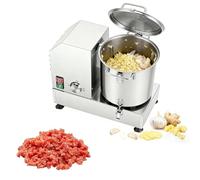 Hachoir Commercial & Robot Multifonction, Puissance 1800W, Capacités 6L/9L/15L, Couvercle Surveillance Temps Réel, Gère Efficacement Fruits, Noix, Gingembre, Viande(9L)