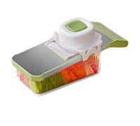 Hachoir de Cuisine avec Récipient,Coupeur Multifonction 6-en-1 Réglable Avec Récipient | Hacheur-Trancheur De Légumes | pour Cuisine Maison Extérieur Camping Fête Oignon Carotte Tomate Préparation de