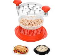 Hachoir de poulet de qualité alimentaire - Hachoir à viande visible avec base antidérapante semblable à des pétales - Broyeur de poulet - Broyeur de poulet (orange)