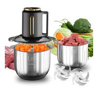 Hachoir Électrique 2.5L, 300W Mixeur Hachoir Multifonction avec Bol, 3 Vitesses, 2 x Lames à 4 Feuilles, Acier Inoxydable 304, Sécurité et Santé, pour Viande Légumes et Fruits