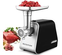 Hachoir Électrique 2000W avec 3 Grilles de Coupe, Accessoires pour Saucisses, Biscuits, Kebbeh & Fonction Inverse