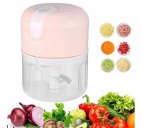Hachoir électrique, 250ml Mixeur Electrique Rechargeable USB Mini Hachoir Automatique Hachoir Oignon Avec 3 Lames, Mixer Cuisine Pour Poivre De Fruits, Piment, Légumes, Oignons