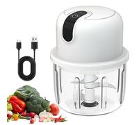 Hachoir Électrique 350ml, Mini hachoir Électrique Mixeur hachoir Rechargeable USB avec 3 Lames en Acier Inoxydable pour Oignon, Ail, Viande, Légumes et Les Fruits