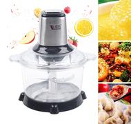 Hachoir électrique 5L Hachoir universel avec bol en acier inoxydable de 1,2 L Hachoir à viande de cuisine à 2 vitesses