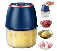 Hachoir électrique à ail rechargeable avec coupe-ail à 6 lames en acier inoxydable, outil de cuisine pour ail, oignon, gingembre, piment, fruits, viande, épices, idéal pour la cuisine à la maison, les