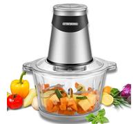 Hachoir électrique extra puissant - 500 W - 1,8 l - Avec récipient en verre - Universel - Pour aliments de bébé, noix, légumes, fruits, viandes