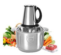 Hachoir électrique, Hachoir à Viande 500W avec Bol Inox 5 L,Hachoir à Viande Amovible à 3 Niveaux de Vitesse, avec 4 Lames Amovibles Mixeur Hachoir pour Viande Légumes et Nourriture pour Bébé (Noir)