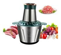 Hachoir Électrique Mini 3L,Blender Mixeur 300W,Acier Inoxydable | Hachoir à Viande Polyvalent40000r/Min,Pour Mélanger La Viande, Les Aliments Pour Bébés Et Les Légumes