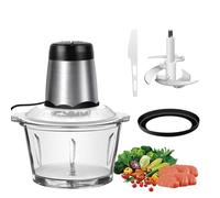 Hachoir électrique,Mini Blender,Hachoir à Viande, 2L,Bol en verre,Hachoir à viande, pour la maison