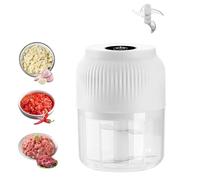 Hachoir Électrique Petit Rechargeable USB Sans Fil (Blanc) | 350 Ml,4 Lames En Acier Inoxydable,Facile D'Utilisation - RéSistant,Portable Hachoir Automatique Pour Légumes,Viande,Noix