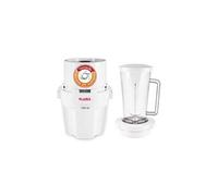 Hachoir électrique pikatti 1706fl, blanc, 700w, capacité de 200g, lames en acier inoxydable, système de sécurité, verre d'une capacité de 1,25l