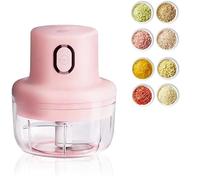 Hachoir Électrique, Polyvalent Hachoir Manuel, Portable Hachoir a Viande, Rechargeable Portable Sans Fil Mini mixeur pour Oignon Légumes Viande Noix Camping Maison (100ML)