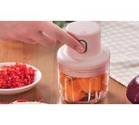Hachoir électrique portable sans fil rose : 250 ml