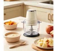Hachoir électrique pour aliments, mini robot culinaire de 750 ml, mélangeur de 300 W avec lames en acier inoxydable, bol transparent pour légumes, viande, fruits et aliments pour bébés W6310, W6317, W
