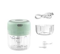 Hachoir électrique pour légumes - Mini presse-ail - USB - Portable - Hachoir à viande - Gadget de cuisine pratique (ensemble vert)