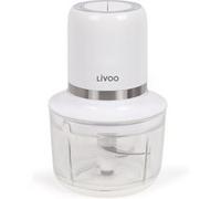 LIVOO Hachoir électrique sans fil DOP222 200 W 2 vitesses 1,2 L 4 lames acier Blanc