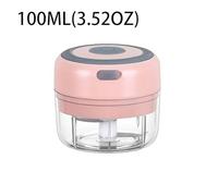 Hachoir électrique sans fil rechargeable par USB, avec lame, mini hachoir à viande, accessoires de cuisine portables (100 ml - B-rose)