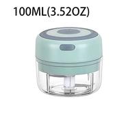 Hachoir électrique sans fil, rechargeable par USB, avec lame, mini hachoir à viande, accessoires de cuisine portables (100 ml, B-vert)