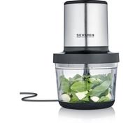 Severin KM 3867 Hachoir 400 W noir (mat), acier inoxydable (brossé), verre